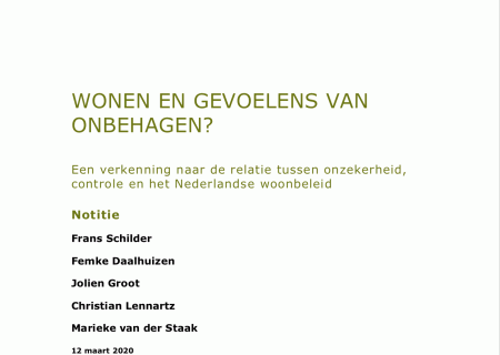 Wonen en gevoelens van onbehagen?