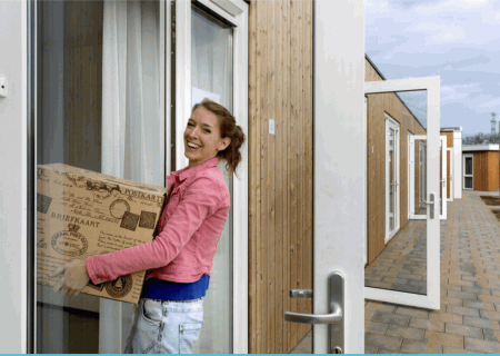 Dwarsdoorsnede van het flexwonen