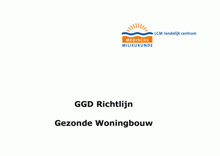Richtlijn Gezonde Woningbouw