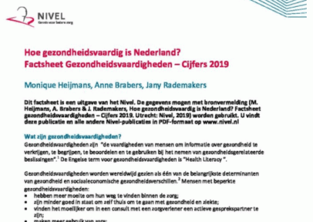 Hoe gezondheidsvaardig is Nederland?